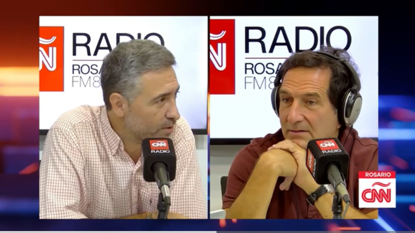 Luciano Villegas con Marcelo Fernandez en CNN